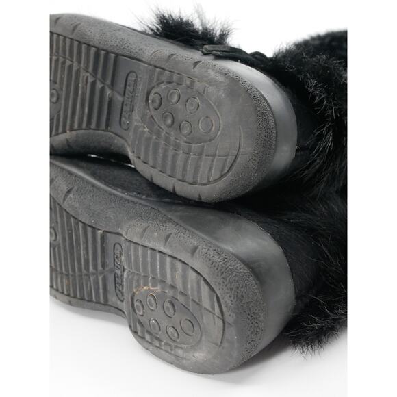 VTG Technica Aztec Print Black Fur Boots Size 6 Made in Italy - Picture 11 of 16